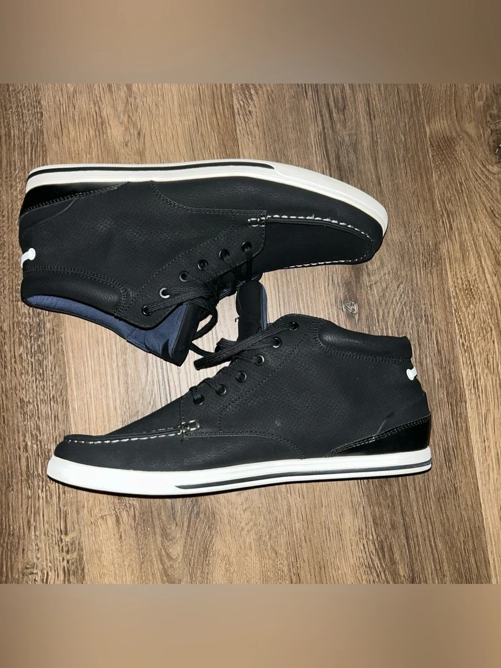 Aldo men’s size 12Black Chukka Boots with White Accented Sole
